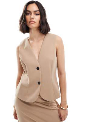 Vero Moda - Elegante Jersey-Weste in Beige, Kombiteil-Neutral