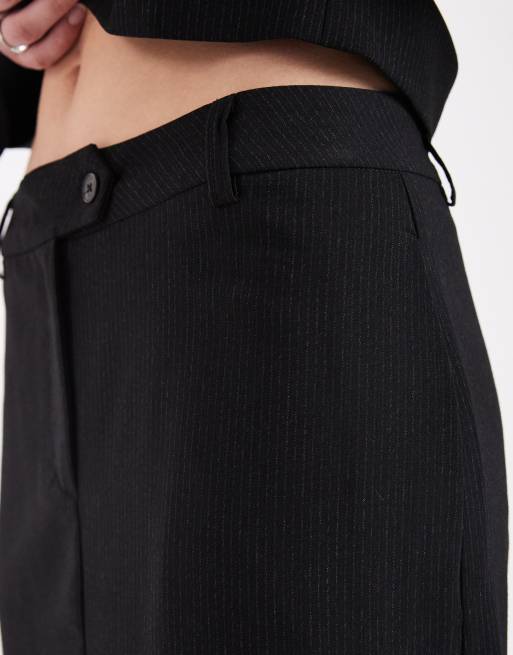 Vero Moda - Elegante maxirok met krijtstreep in zwart en wit, deel van co-ord set, 5 van 5