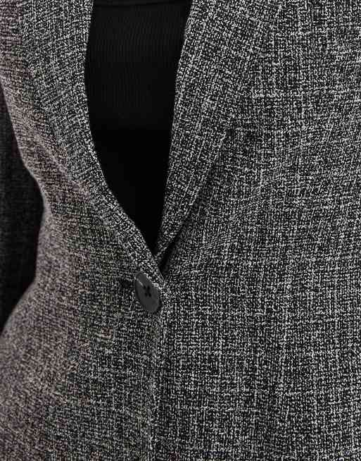 Vero Moda – Eleganter, taillierter Blazer aus Tweed in meliertem Schwarz, Kombiteil, 2 von 4