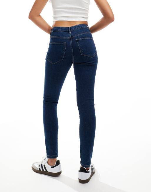 Vero Moda – Elly – Skinny-Jeans aus dunkelblauem Denim mit mittelhohem Bund, 5 von 5