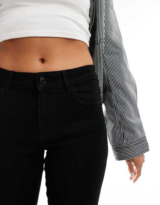 Vero Moda - Elly - Skinny jeans met halfhoge taille in zwart, 4 van 5