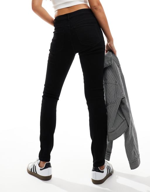 Vero Moda - Elly - Skinny jeans met halfhoge taille in zwart, 5 van 5