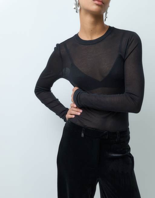 Vero Moda ensemble coordonné pantalon droit en velours noir, 2 de 5