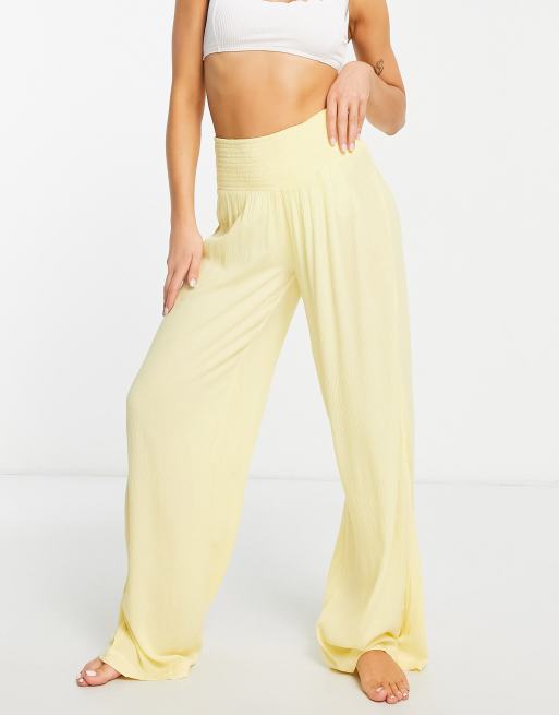 Vero Moda bikini top and bikini bottoms set in yellow, 3 of 3