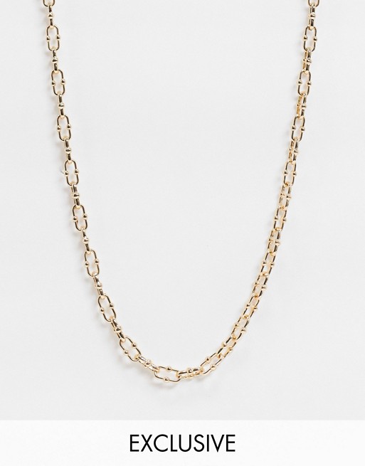 Vero Moda exclusive chain necklace with t bar in gold