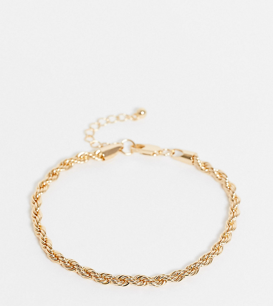 Vero Moda Exclusive rope chain bracelet in gold