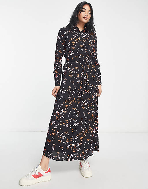 landelijk Effectief Sandalen Vero Moda - Exclusives - Maxi-jurk met bloemenprint en ballonmouwen | ASOS