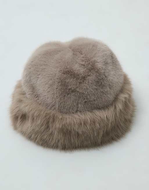 Vero Moda faux fur beanie in neutral, 2 of 5