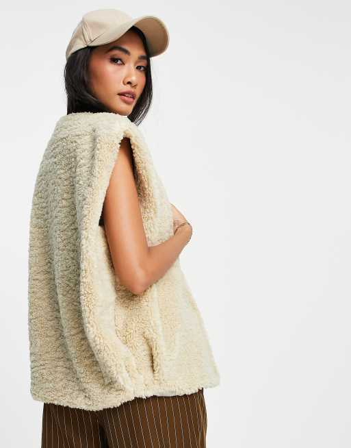 Vero Moda faux gilet in cream