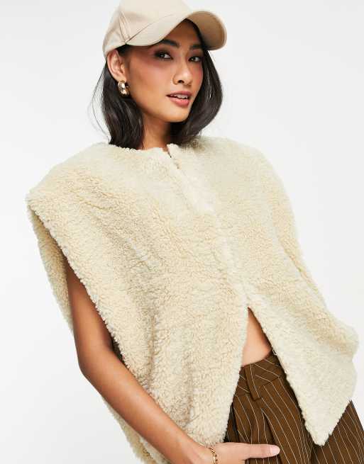 Vero Moda faux gilet in cream