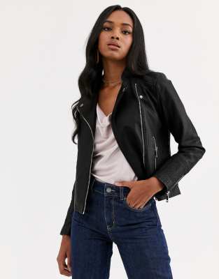 Atticus Hold sammen med Trivial Vero Moda faux leather biker jacket | ASOS