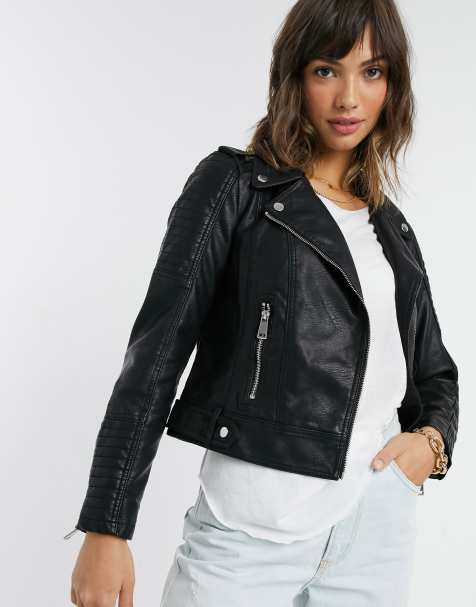 Vero Moda faux-leather jacket in black - view 1