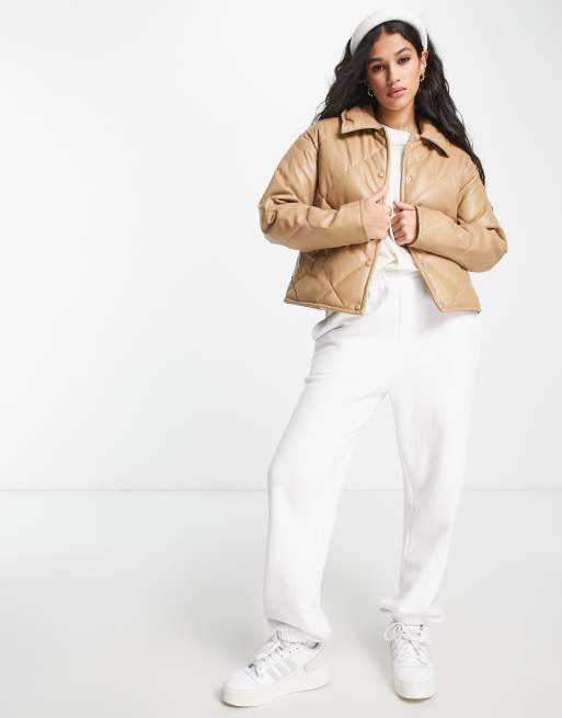 Vero moda hotsell white leather jacket