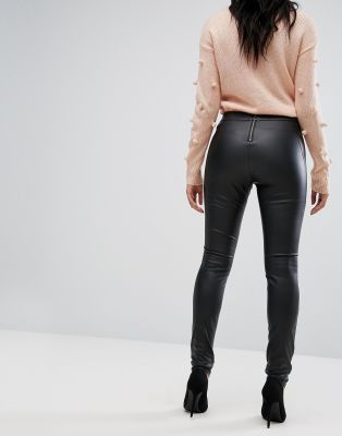stretch leather jeans