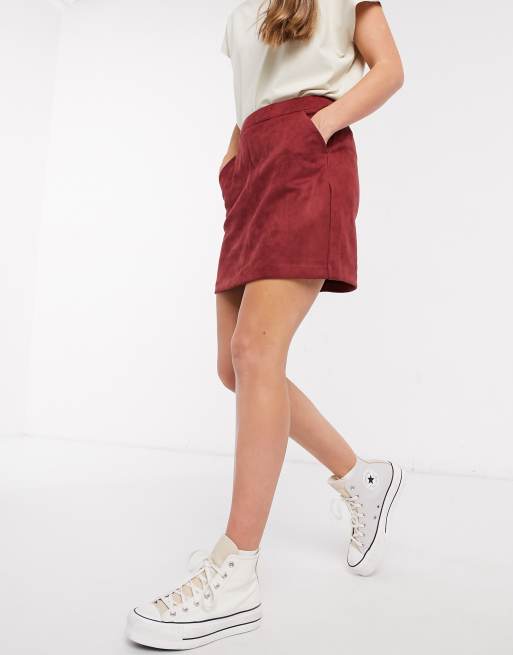 Oasis faux hotsell suede mini skirt