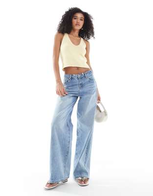 Vero Moda Fine Knit Halter Neck Top In Yellow