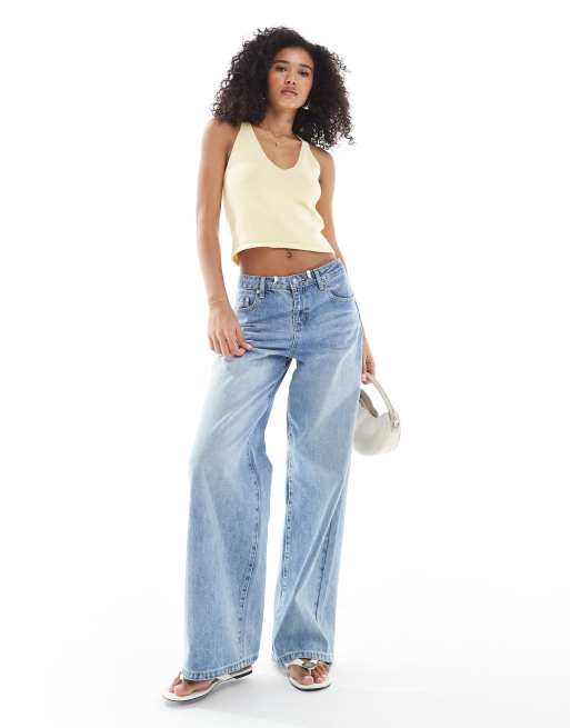Vero Moda fine knit halter neck top in butter yellow, 2 of 4