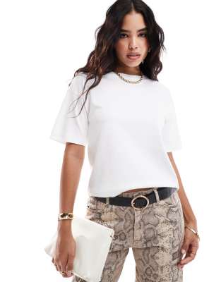 Vero Moda Fitted Wide Sleeve T-shirt In White