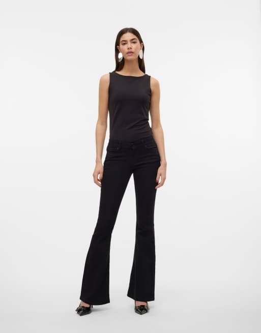 Vero Moda - Flared jeans in zwart