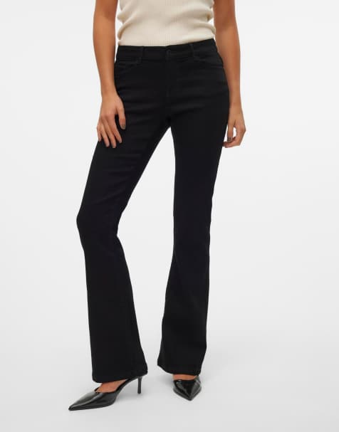 Vero Moda - Flared jeans in zwart - view 1