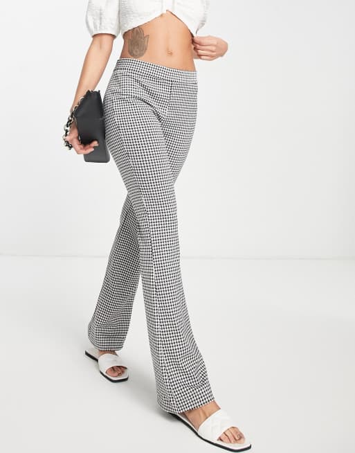 Pantalon flare vichy hot sale