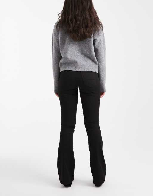 Vero Moda – Flash – Czarne jeansy dzwony ze średnim stanem, 3 z 5