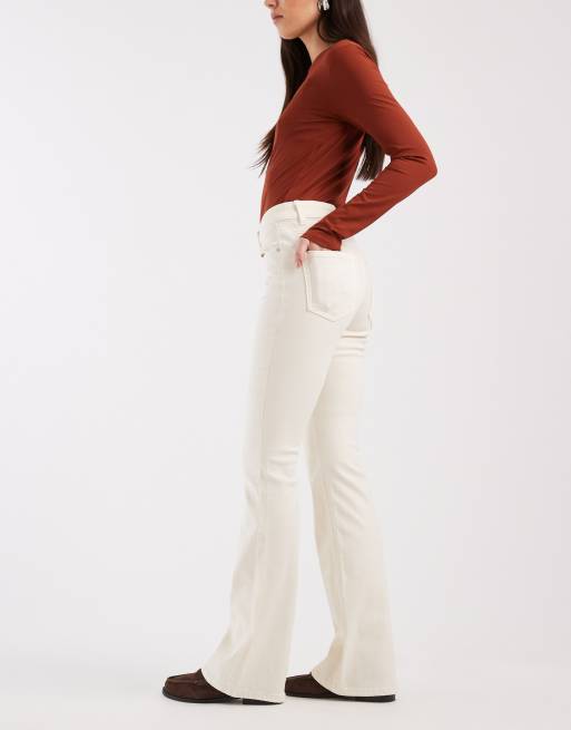 Vero Moda - Flash - Jean évasé taille mi-haute - Écru, 3 de 5