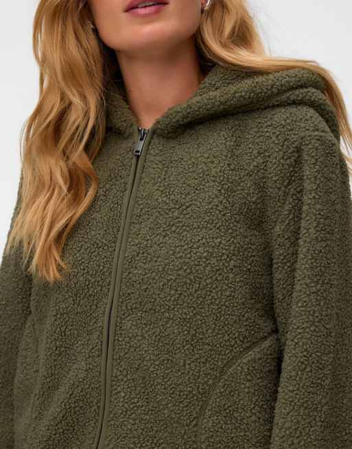 Vero Moda Flash veste à capuche zippée en teddy, 4 de 5