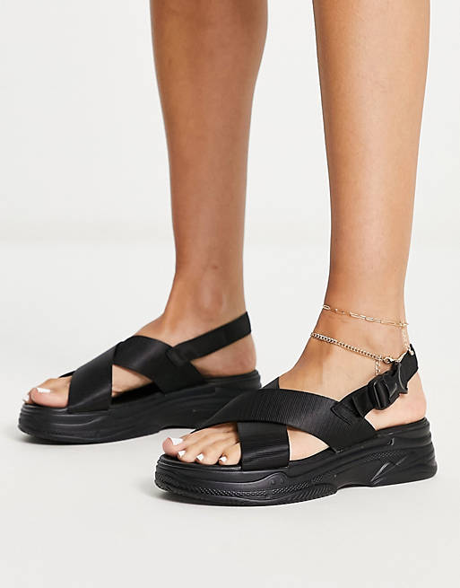 asos.com | Vero Moda flatform buckle detail sandals in black