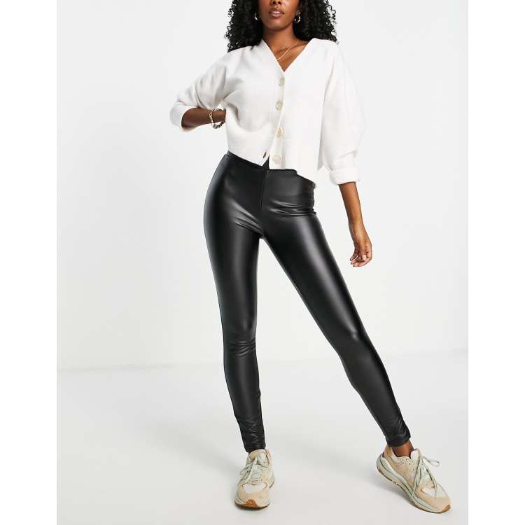 Matte Leather Look Leggings