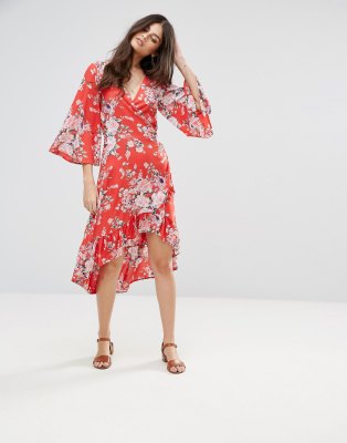 vero moda black floral dress