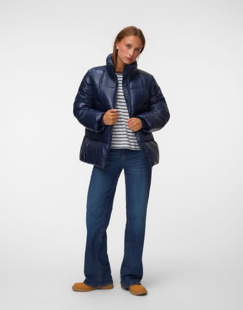 Vero Moda frakke i navy - view 1