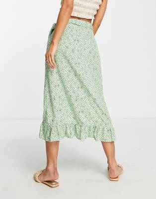 vero moda green skirt