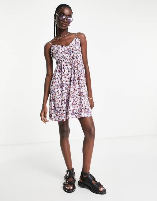 Strappy floral hotsell mini dress