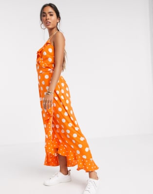 vero moda orange dress