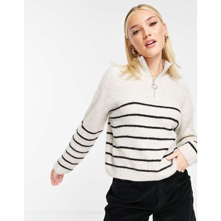 Half black best sale half white jumper