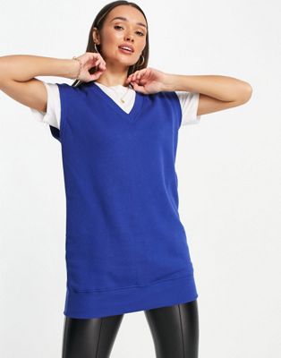Vero Moda FRSH oversized jersey vest in bright blue - ASOS Price Checker
