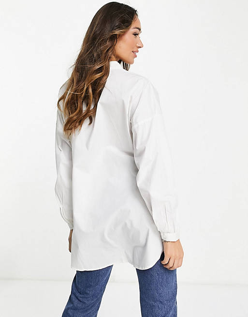  Vero Moda FRSH oversized shirt in white 