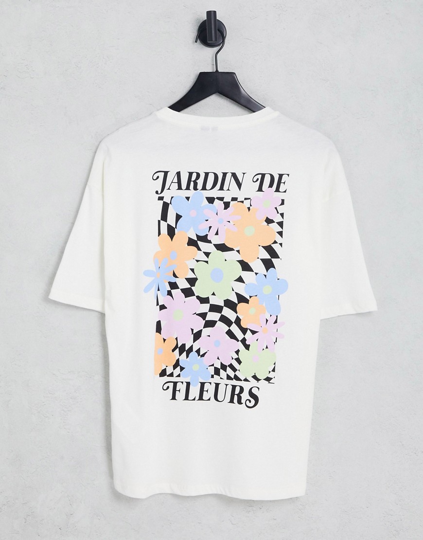 Vero Moda FRSH oversized T-shirt with back print-White