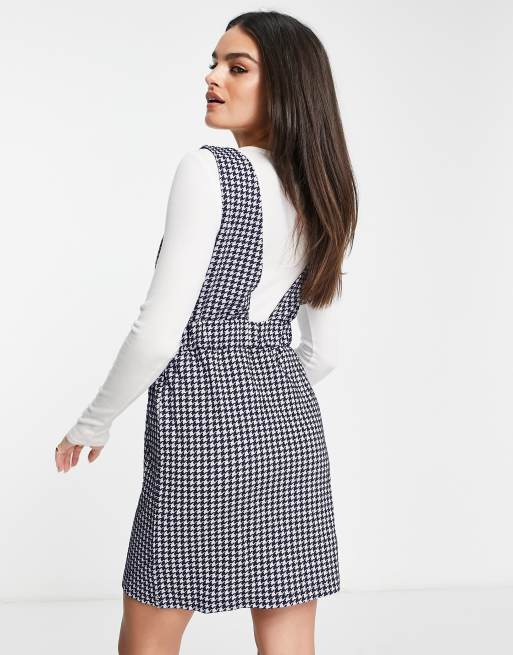 Black and sale white checkered pinafore