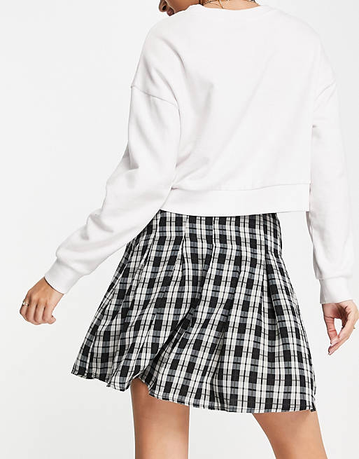 Skirts Vero Moda FRSH pleated mini skirt in black check 