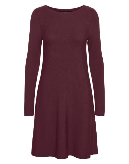 Vero Moda gebreide jurk in wijnrood, 5 van 5