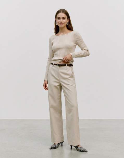 Vero Moda gebreide top in lichtbeige - view 1