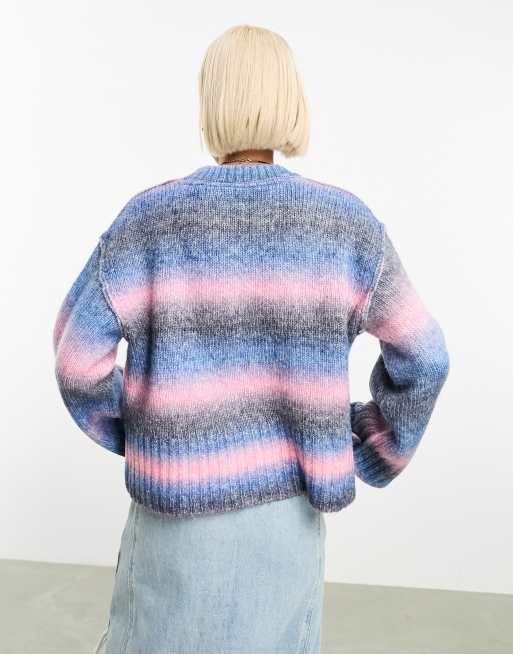 Vero Moda - Gebreide trui met lange mouwen en blauwe strepen, 4 van 4