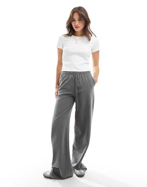 Vero Moda - Geribbeld T-shirt met ronde hals in wit - view 1