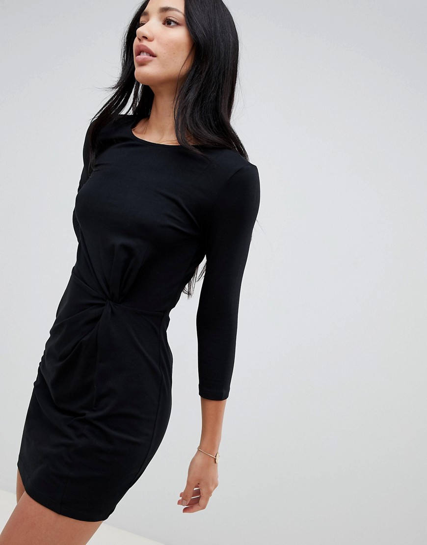 Vero Moda - Gerimpelde jurk-Zwart