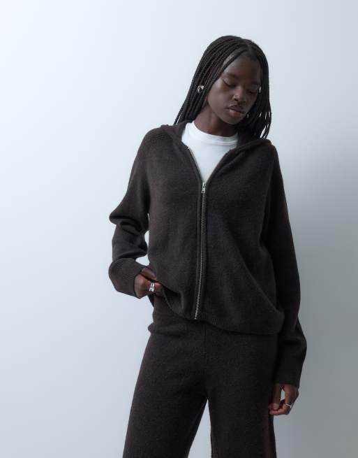 Vero Moda – Gestricktes Set in meliertem Schokobraun, 2 von 3