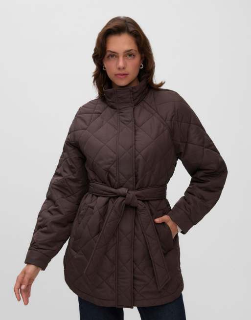 Vero Moda gewatteerd jack in chocoladebruin, 3 van 6