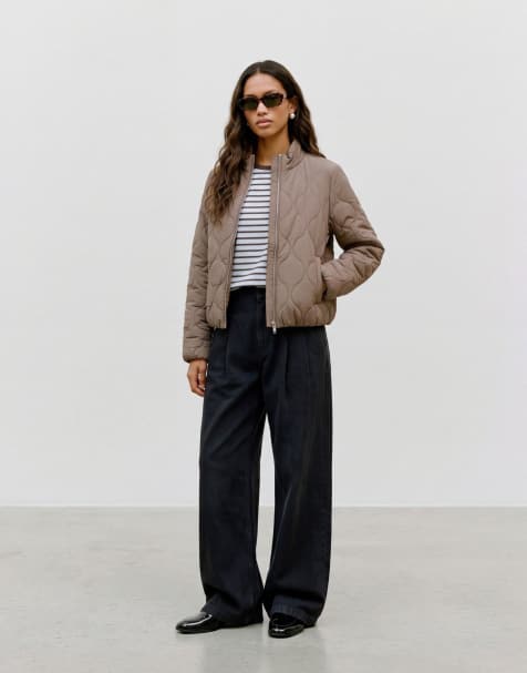 Vero Moda gewatteerd jack in walnootbruin - view 1
