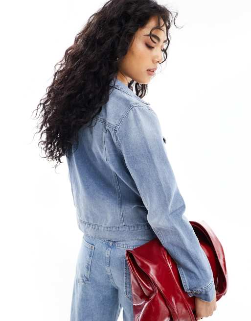 Vero Moda - Giacca di jeans lavaggio blu chiaro, 4 di 4
